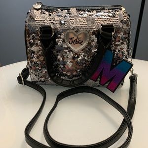 Justice Initial M Bag for Girls Sequined